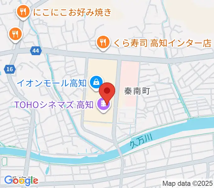 高知ライラホールの地図