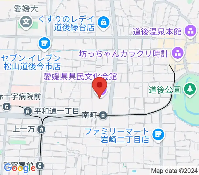 愛媛県県民文化会館の地図