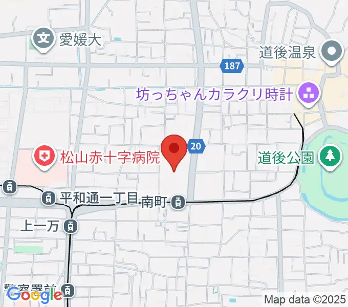 愛媛県県民文化会館の地図