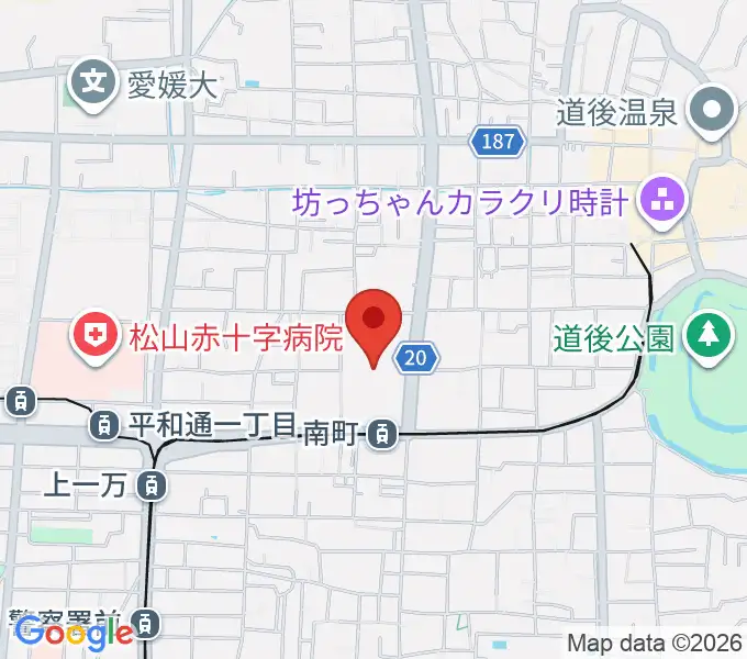 愛媛県県民文化会館の地図