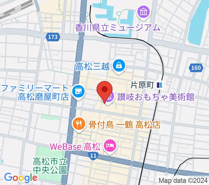 丸亀町レッツホールの地図