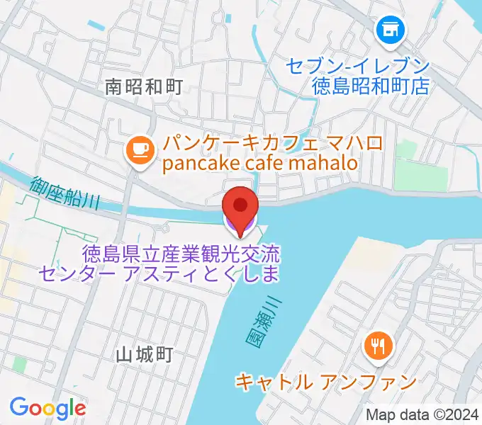 アスティとくしまの地図