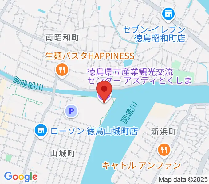 アスティとくしまの地図