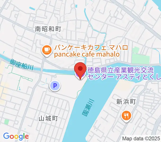 アスティとくしまの地図