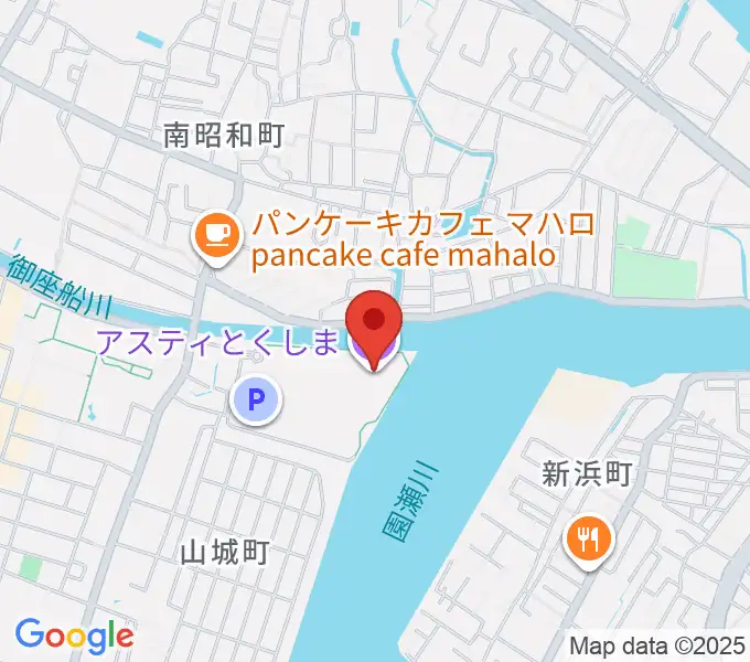 アスティとくしまの地図