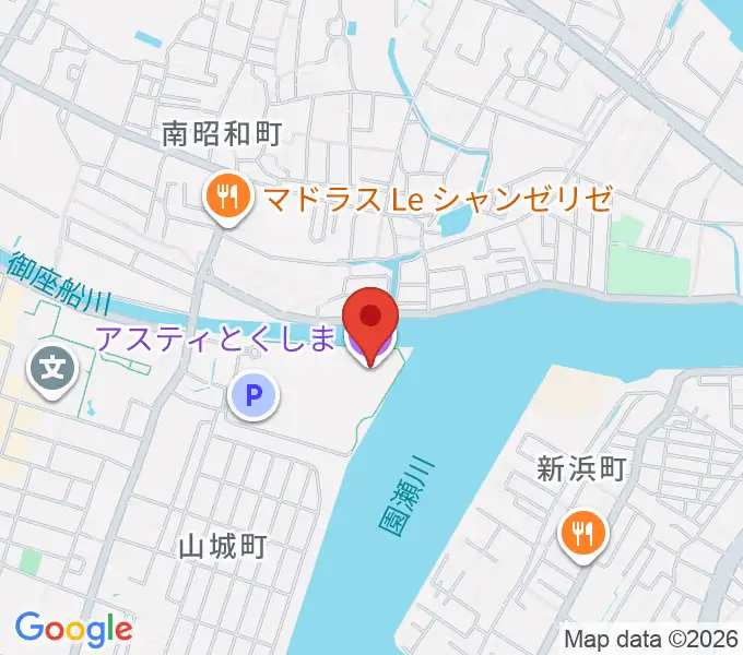 アスティとくしまの地図