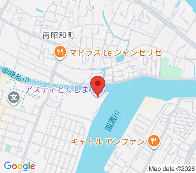 アスティとくしまの地図