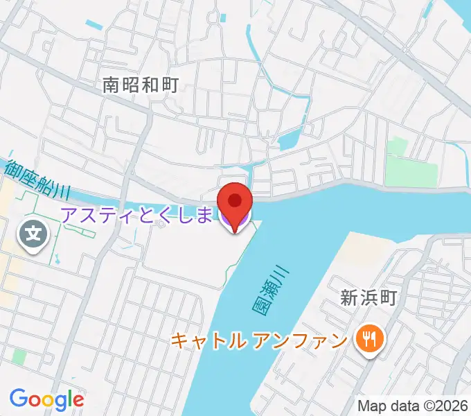 アスティとくしまの地図