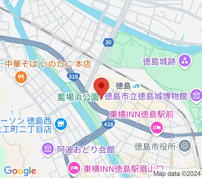 徳島市シビックセンターの地図