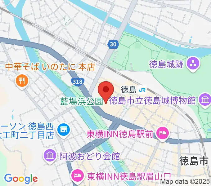 徳島市シビックセンターの地図