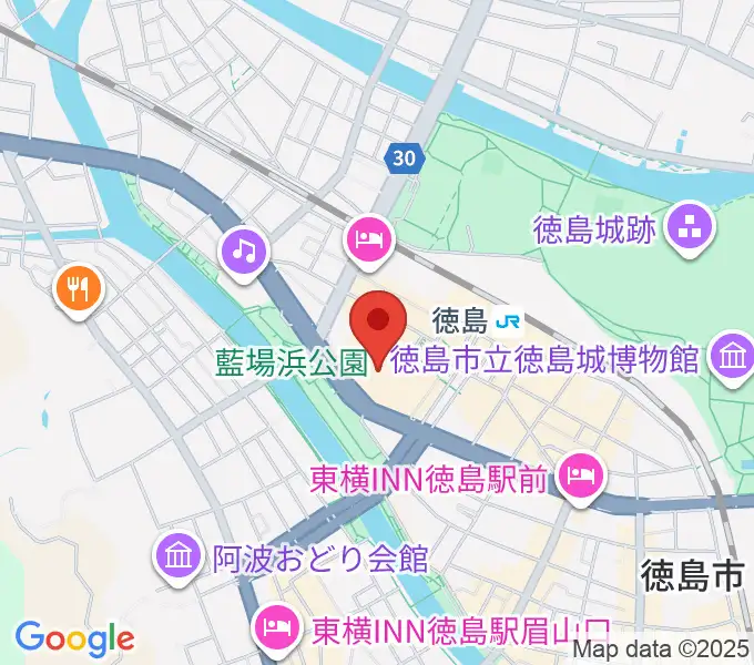 徳島市シビックセンターの地図