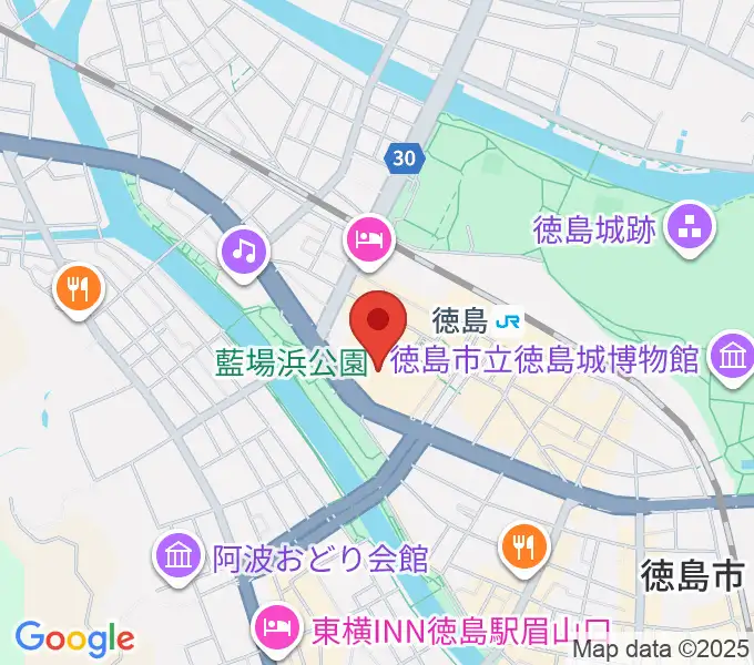 徳島市シビックセンターの地図