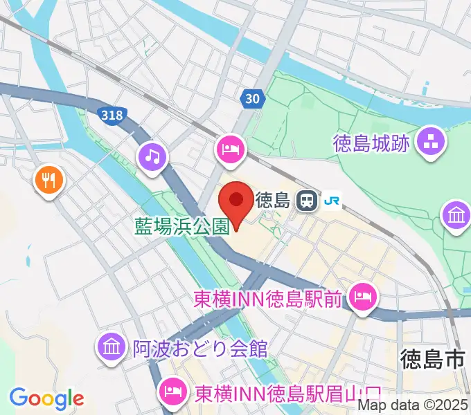 徳島市シビックセンターの地図