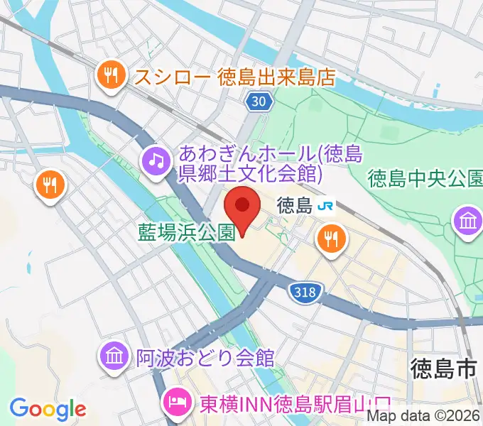 徳島市シビックセンターの地図