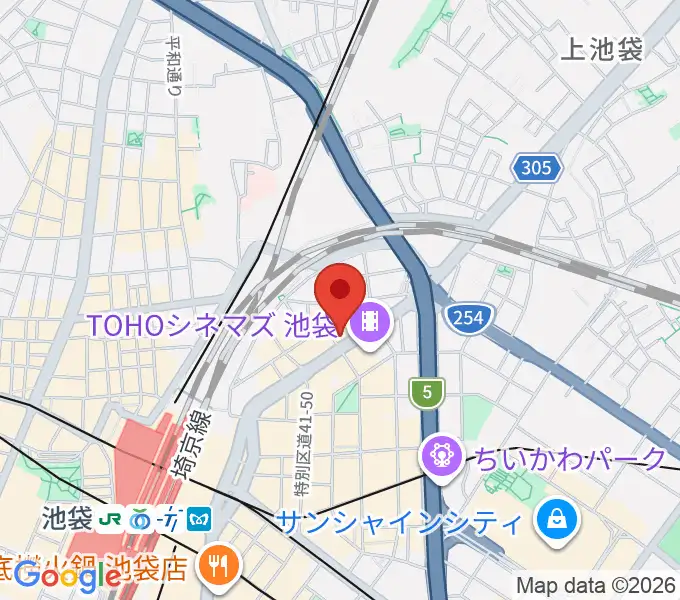 石川直純クラシックギター教室の地図