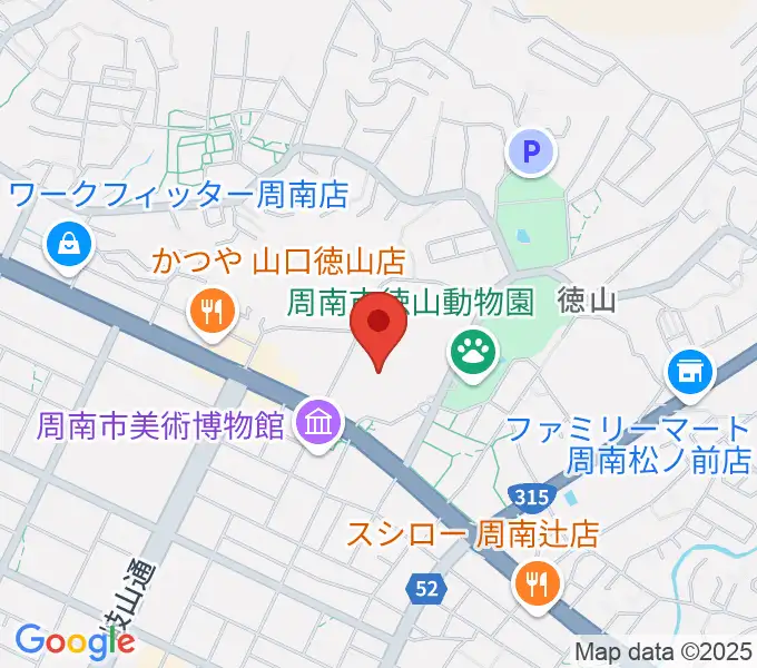 周南市文化会館の地図