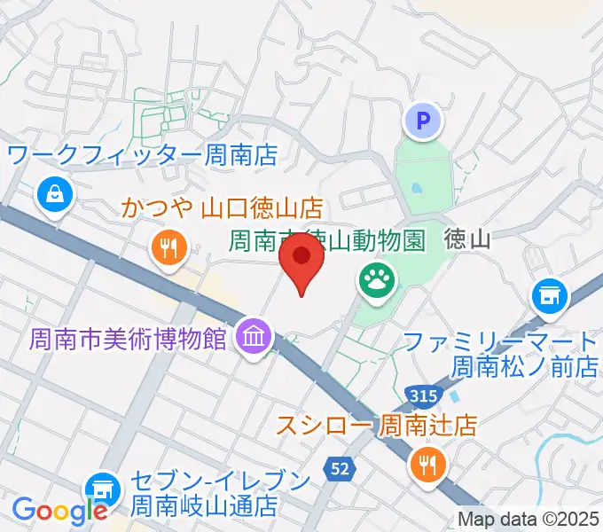 周南市文化会館の地図