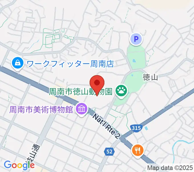 周南市文化会館の地図
