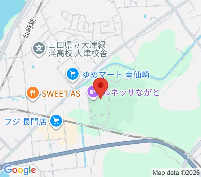 山口県立劇場 ルネッサながとの地図