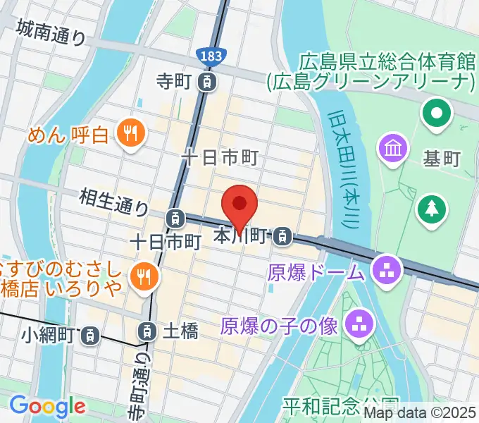 音楽喫茶ヲルガン座の地図