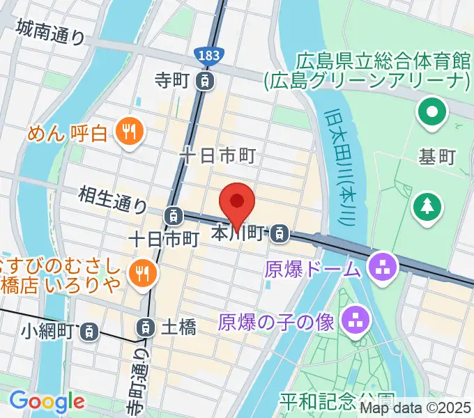 音楽喫茶ヲルガン座の地図