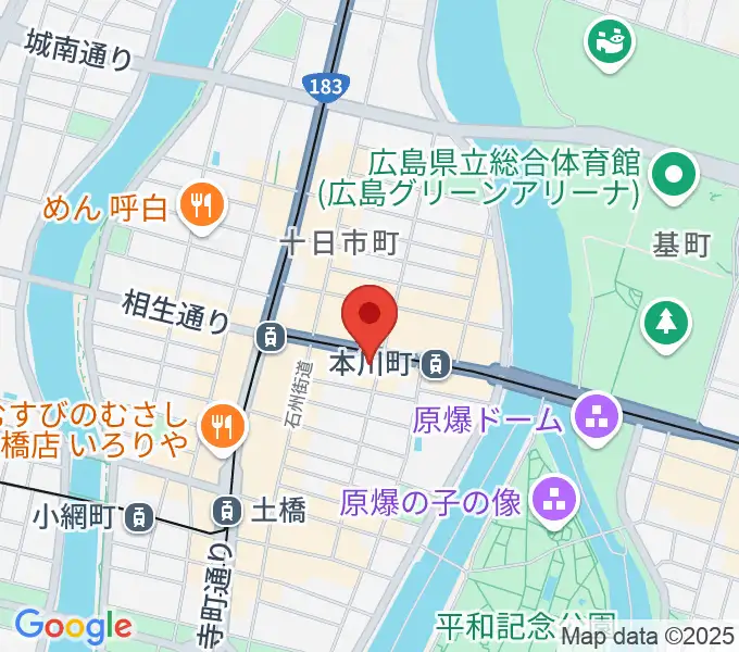 音楽喫茶ヲルガン座の地図