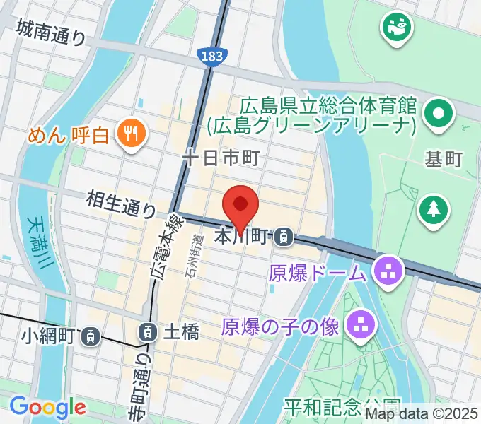 音楽喫茶ヲルガン座の地図