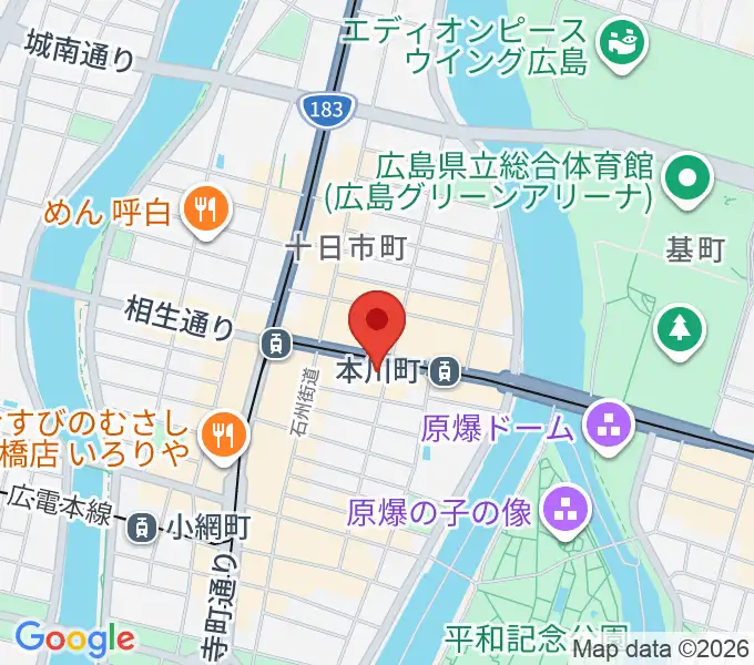 音楽喫茶ヲルガン座の地図