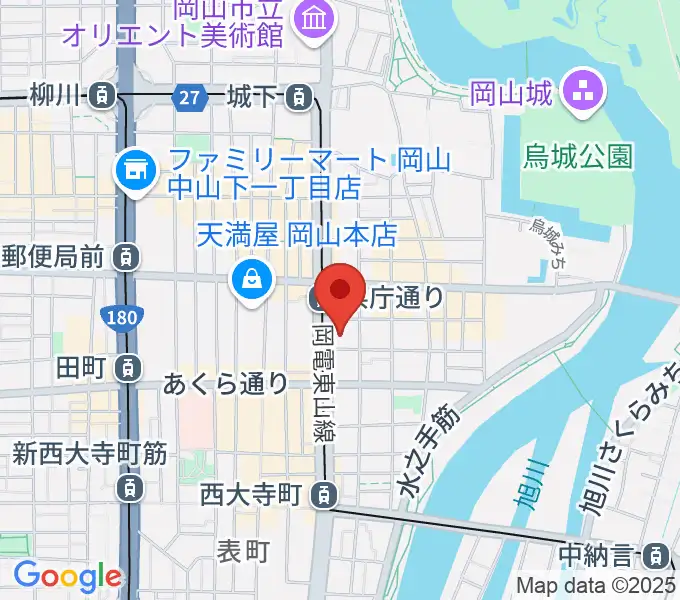 ルネスホールの地図