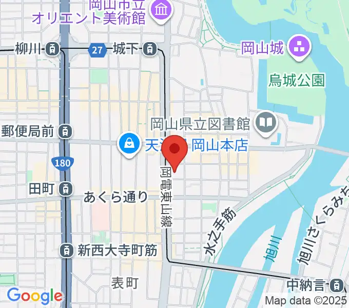 ルネスホールの地図