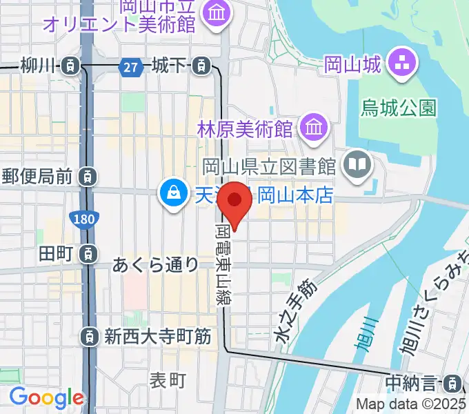 ルネスホールの地図