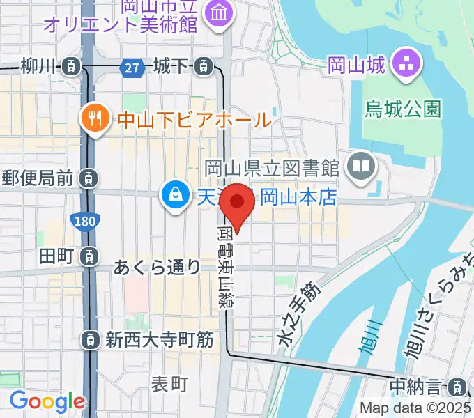 ルネスホールの地図