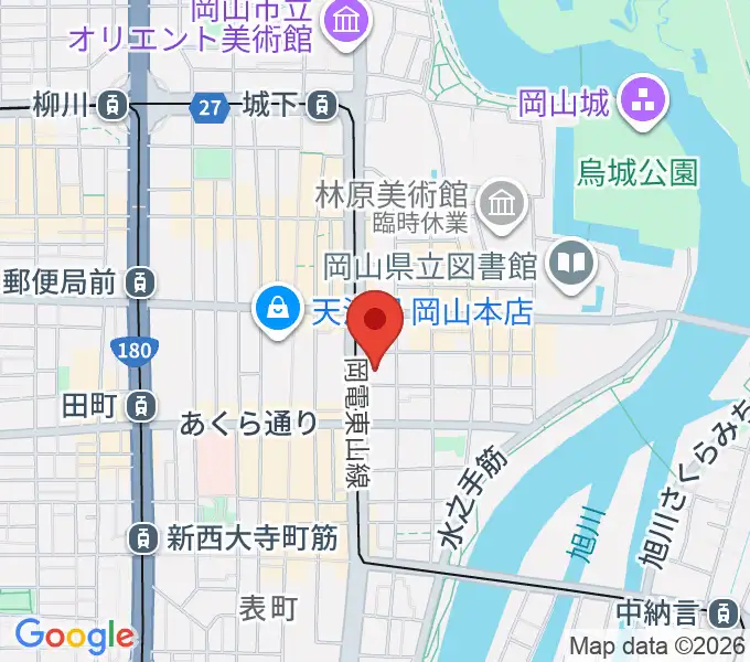 ルネスホールの地図