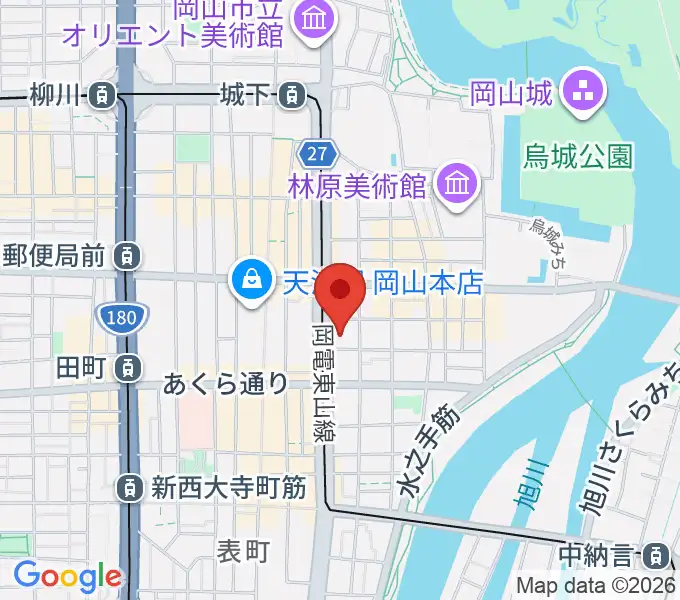 ルネスホールの地図