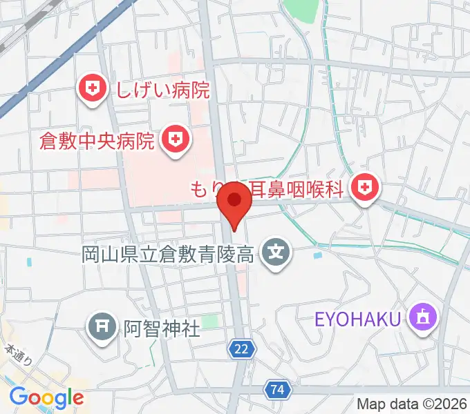 倉敷市文化交流会館の地図