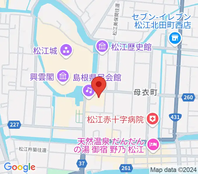 島根県民会館の地図