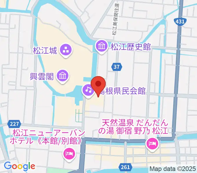 島根県民会館の地図