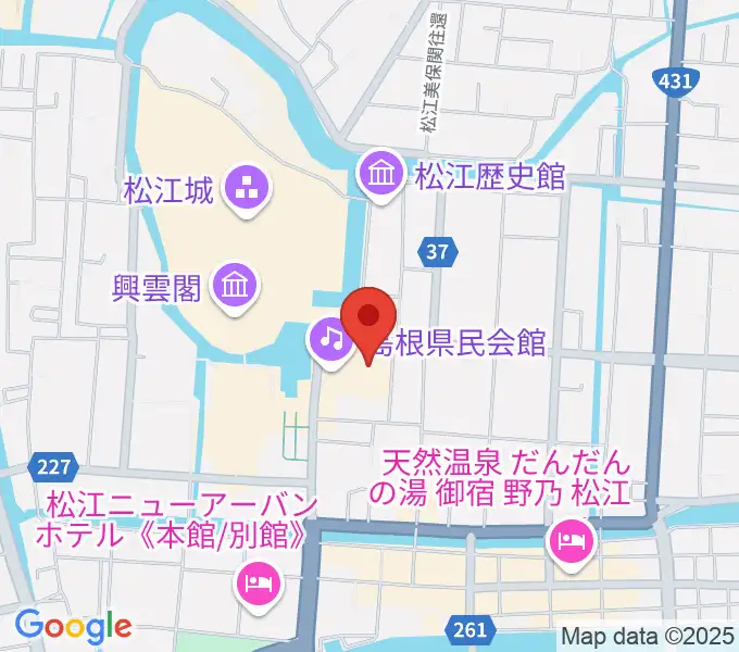 島根県民会館の地図