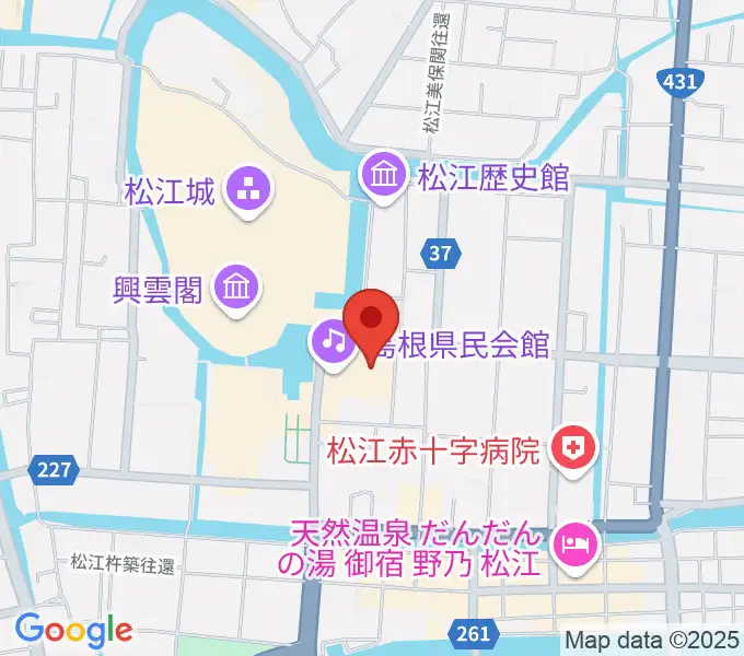 島根県民会館の地図