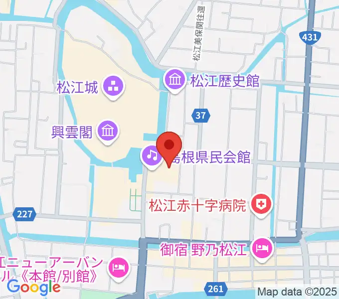 島根県民会館の地図