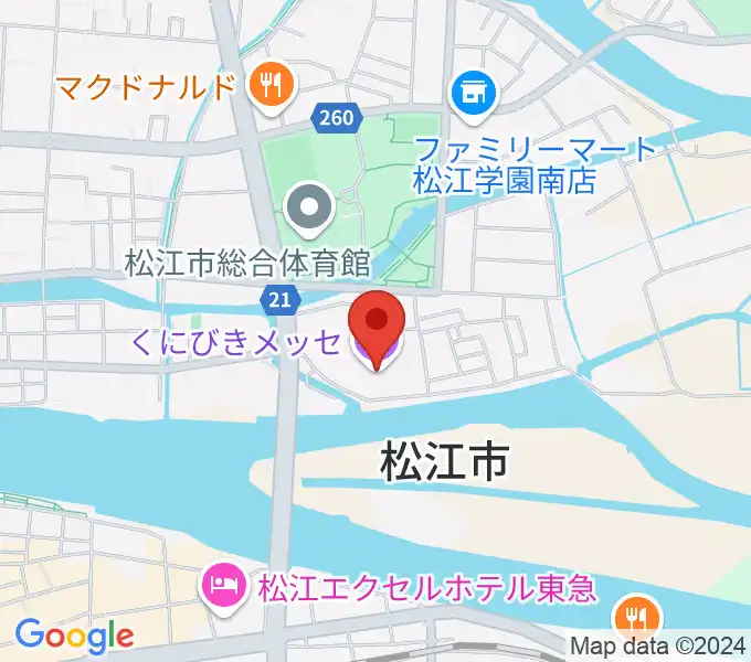 くにびきメッセの地図