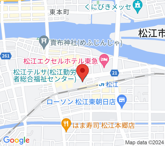 松江テルサの場所