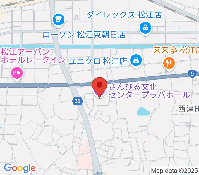 さんびる文化センタープラバホールの地図