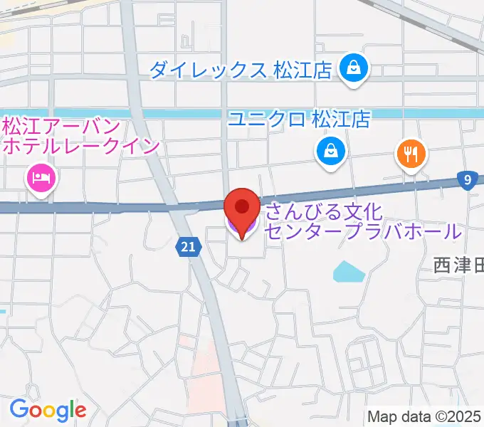 さんびる文化センタープラバホールの地図
