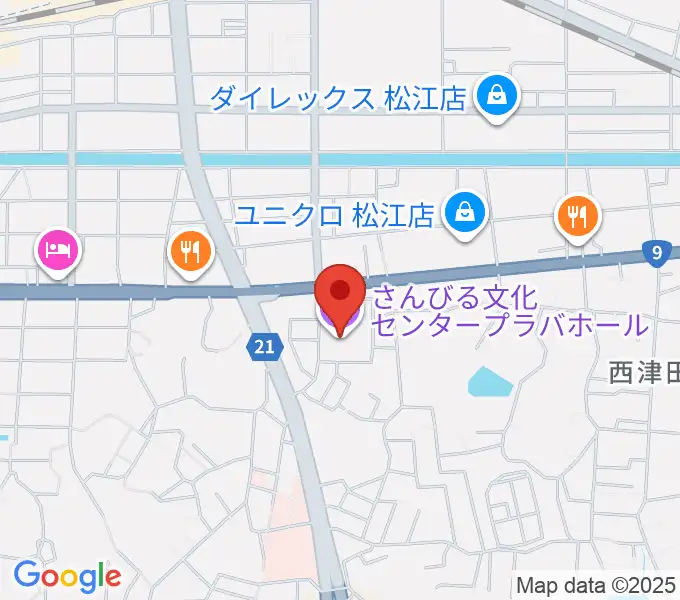 さんびる文化センタープラバホールの地図