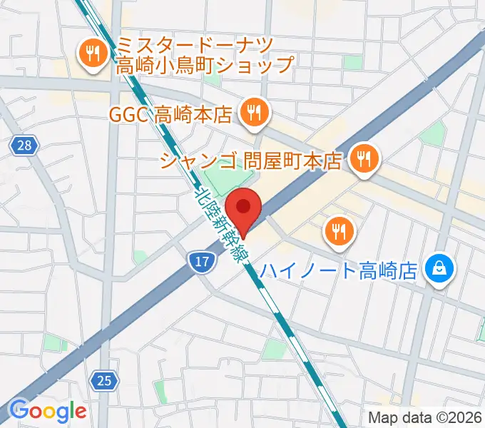 高崎シューベルトサロンの地図