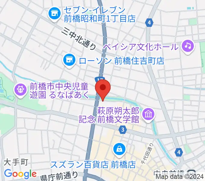 シューベルトサロン前橋の地図