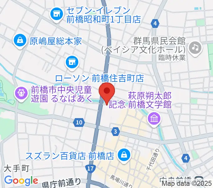 シューベルトサロン前橋の地図