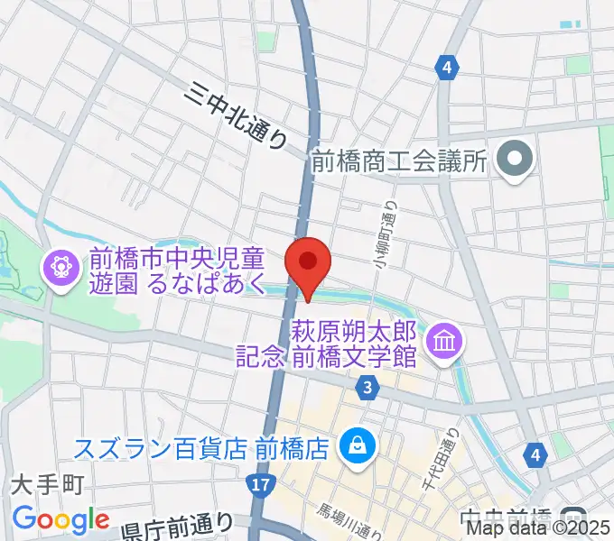 シューベルトサロン前橋の地図