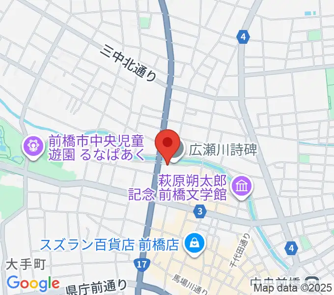 シューベルトサロン前橋の地図